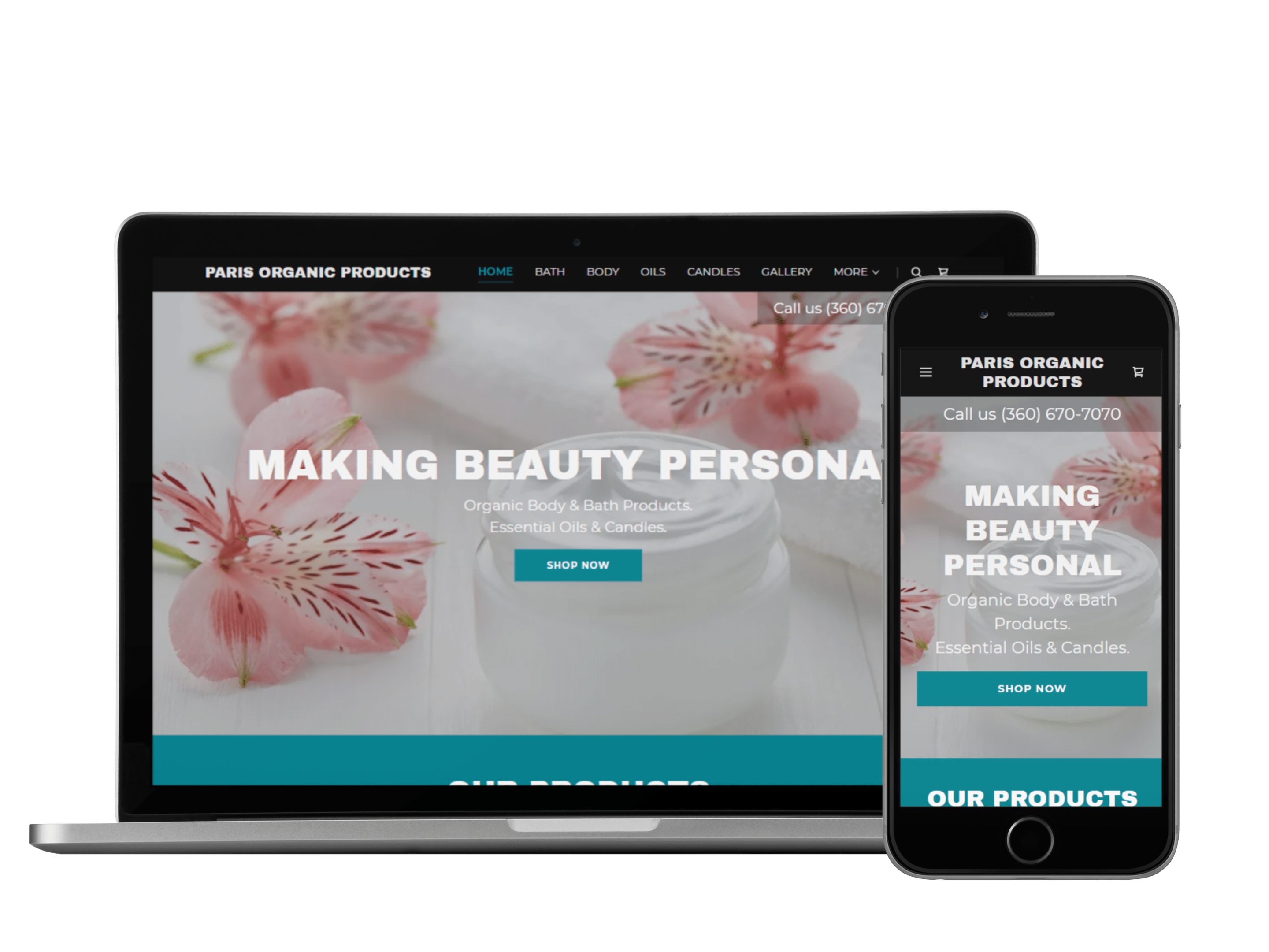 A beauty product eCommerce site built by Zealous Social.