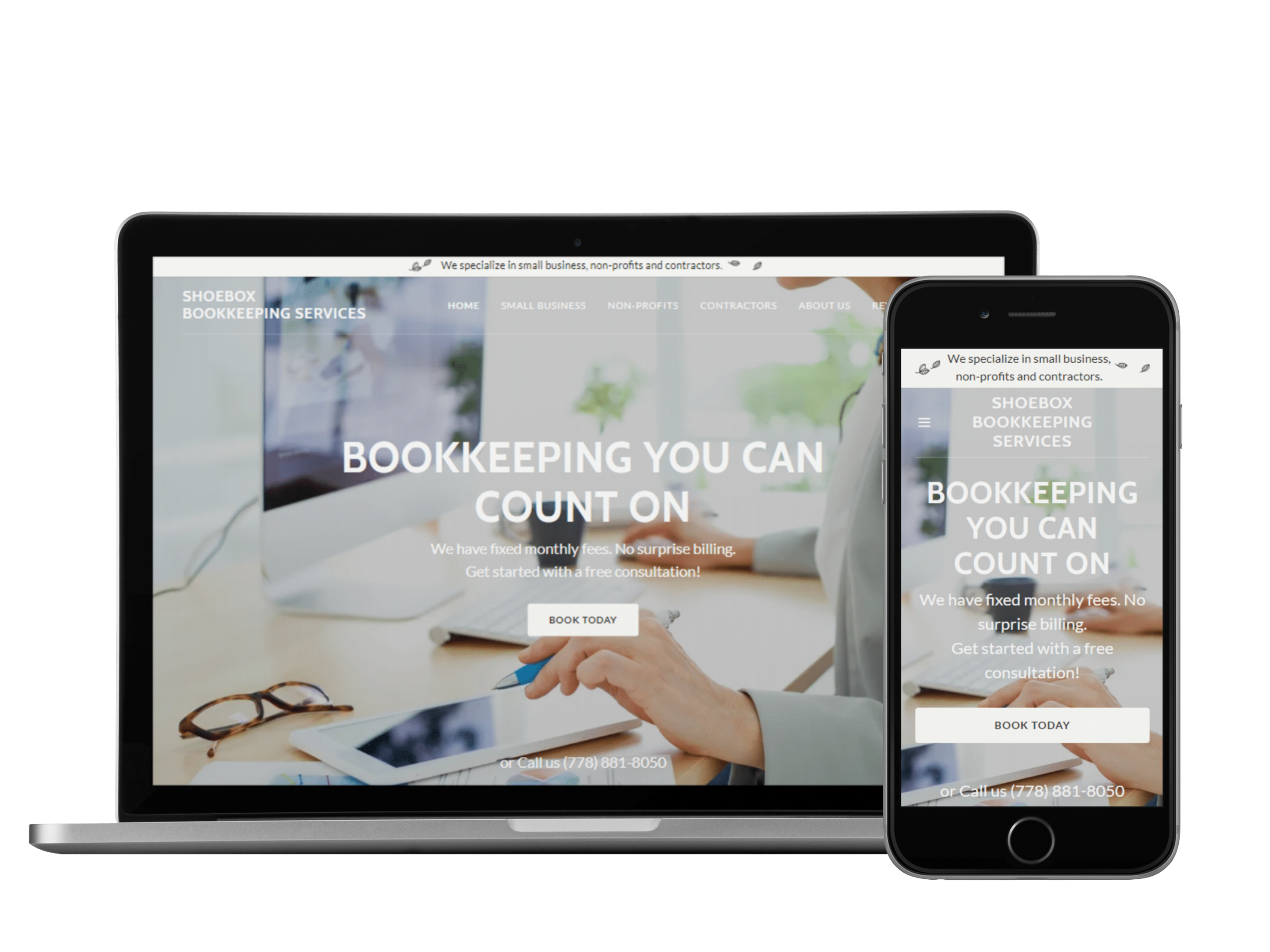 Bookkeeping website done by Zealous Social